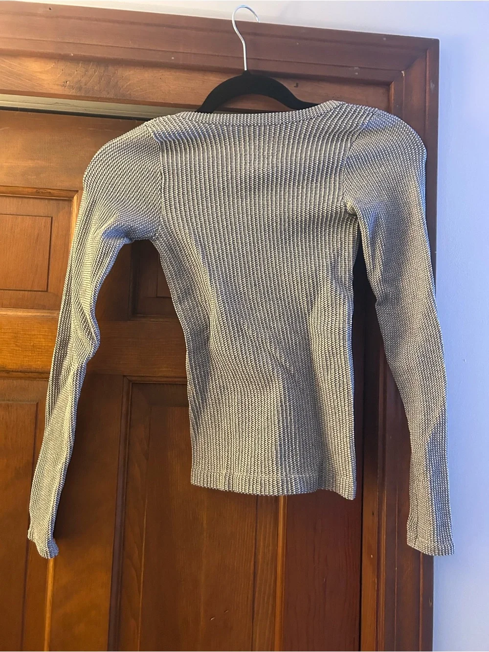 Free People Clean Slate Seamless Gray Long Sleeve